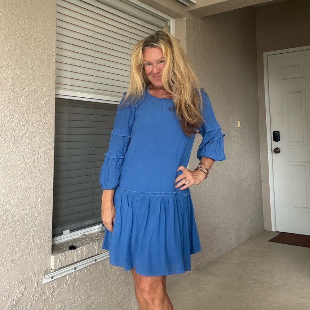 Harper Royal Blue Casual Dress - Picture 4 of 9